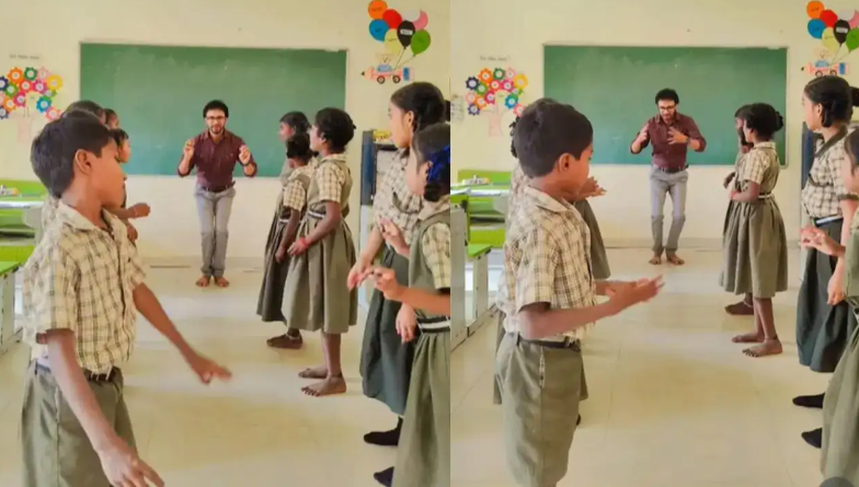 Viral Video Teacher, क्लासरूम वायरल वीडियो, गिनती सिखाने का तरीका, फन लर्निंग, Teacher Dance Video, शिक्षा वायरल वीडियो, एक्टिव लर्निंग