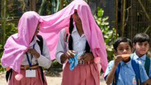 यूपी गर्मी, हीट वेव उत्तर प्रदेश, स्कूल टाइम बदलाव, गाजियाबाद नोएडा मौसम, IMD तापमान