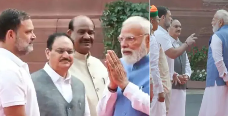 पीएम मोदी राहुल गांधी मुलाकात, संसद परिसर खबर, महात्मा फुले जयंती, भारतीय राजनीति, यूपी राजनीति