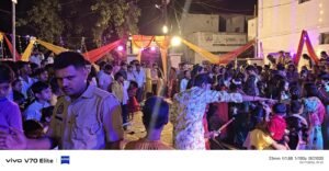 उसका बाज़ार शिव मंदिर में डांडिया नाइट की मची धूम