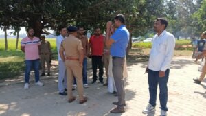 उसका बाजार रामलीला मैदान का ASP-ADM ने किया निरीक्षण