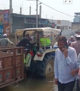 लखनऊ के फैजुल्लागंज में राहत अभियान तेज